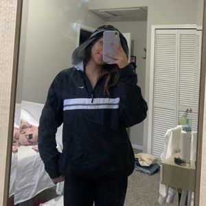 vintage black and white nike windbreaker